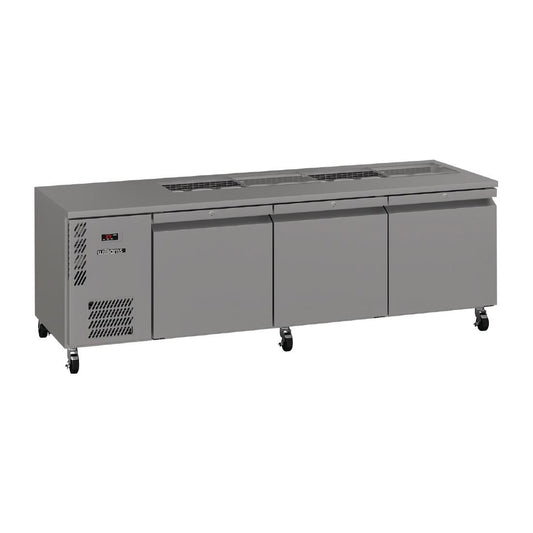 Williams Emerald Three Door Counter Fridge HE3USSBA St/St - 900Ltr (Direct) • PAS-GT597