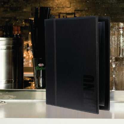 Securit Contemporary Menu Holder A4 Black • PAS-H713