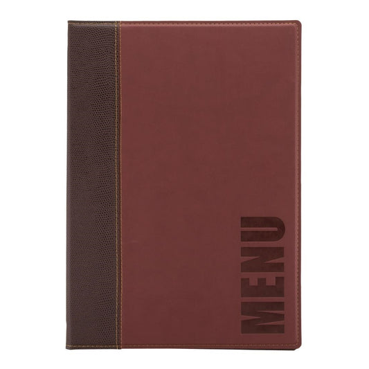 Securit Contemporary Menu Cover A4 Red • PAS-H717