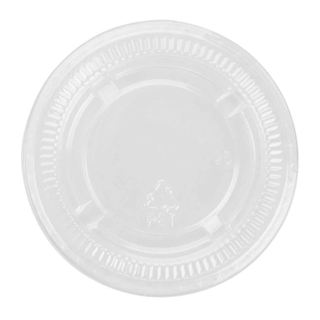 Fiesta Recyclable PET Lid for Portion Pots (1000 Pack) (Fits Fiesta Recyclable 50/80/100ml Paper Portion Pots | Pack Quantity: 1000) • PAS-HC268