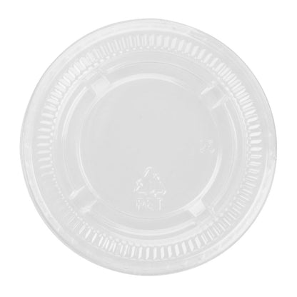 Fiesta Recyclable PET Lid for Portion Pots (1000 Pack) (Fits Fiesta Recyclable 50/80/100ml Paper Portion Pots | Pack Quantity: 1000) • PAS-HC268