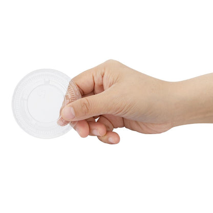 Fiesta Recyclable PET Lid for Portion Pots (1000 Pack) (Fits Fiesta Recyclable 50/80/100ml Paper Portion Pots | Pack Quantity: 1000) • PAS-HC268