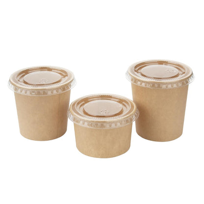 Fiesta Recyclable PET Lid for Portion Pots (1000 Pack) (Fits Fiesta Recyclable 50/80/100ml Paper Portion Pots | Pack Quantity: 1000) • PAS-HC268