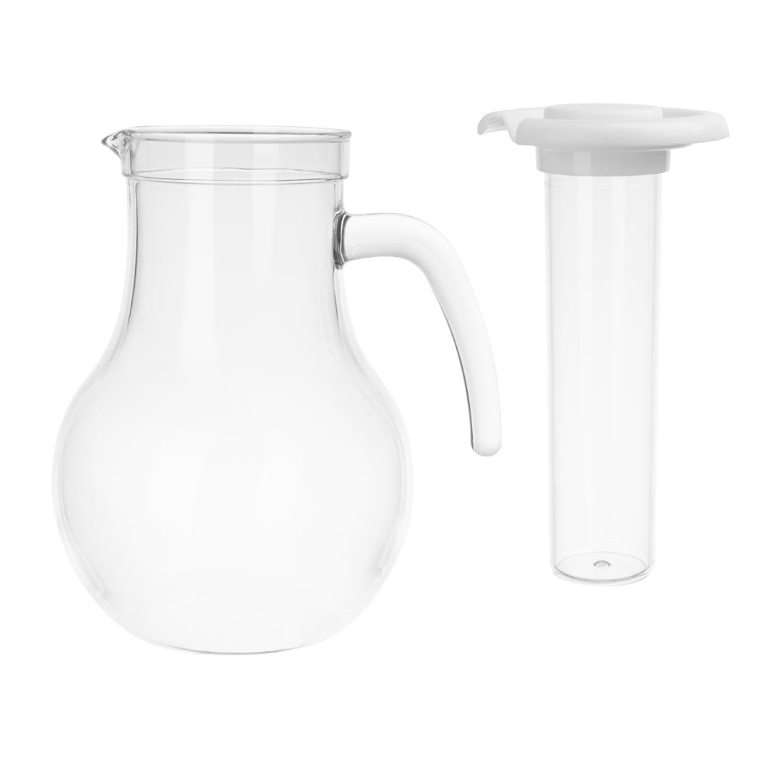 Olympia Kristallon Jug With Cooling Tube Polycarbonate Plain - 1600ml • PAS-HC356