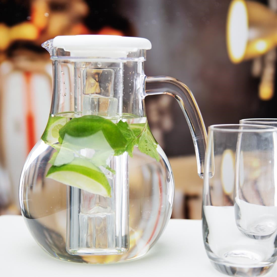 Olympia Kristallon Jug With Cooling Tube Polycarbonate Plain - 1600ml • PAS-HC356