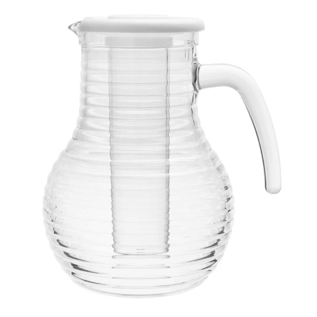 Olympia Kristallon Jug With Cooling Tube Polycarbonate Ridged - 1600ml • PAS-HC357