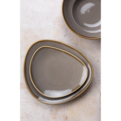 Olympia Kiln Smoke Tri Plate - 280mm 11" (4 Pack) • PAS-HC385