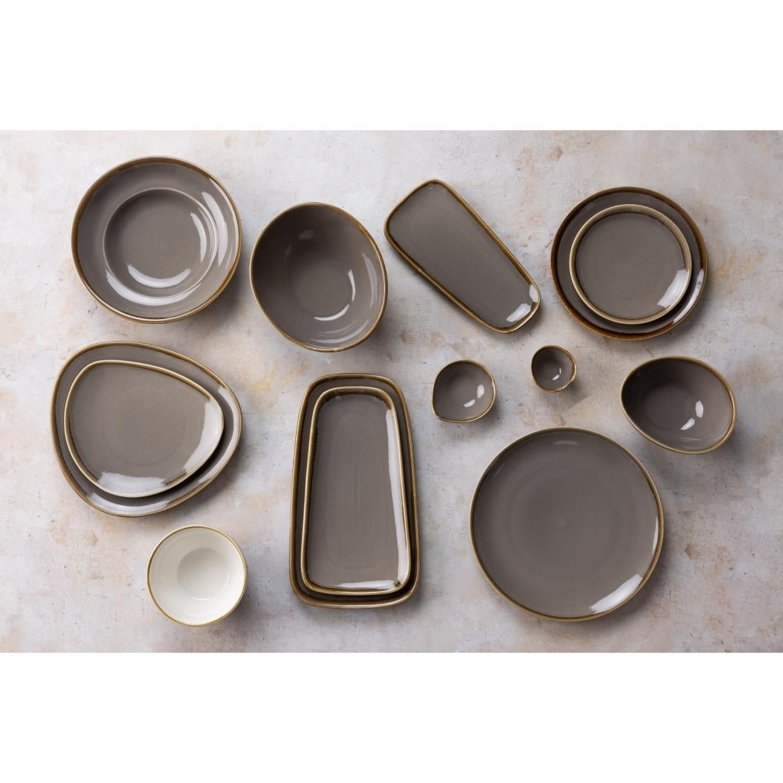Olympia Kiln Smoke Pasta Bowl - 340ml 11.5fl oz (4 Pack) (250(Ø)mm | 9 3/4". Pack Quantity: 4) • PAS-DC308