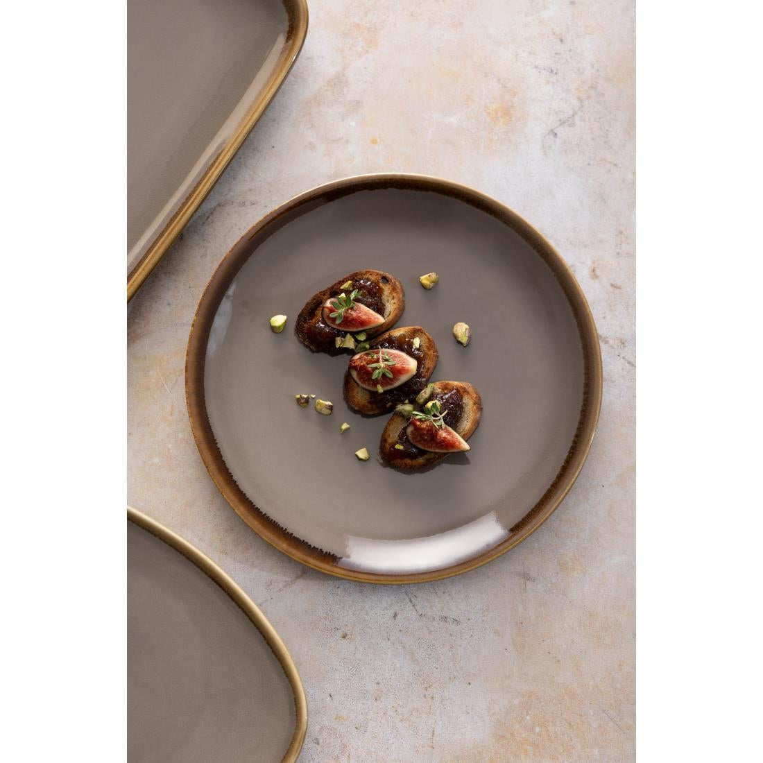 Olympia Kiln Smoke Coupe Plate - 230mm 9" (6 Pack) • PAS-HC387