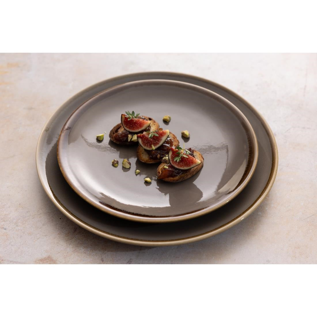 Olympia Kiln Smoke Coupe Plate - 230mm 9" (6 Pack) • PAS-HC387