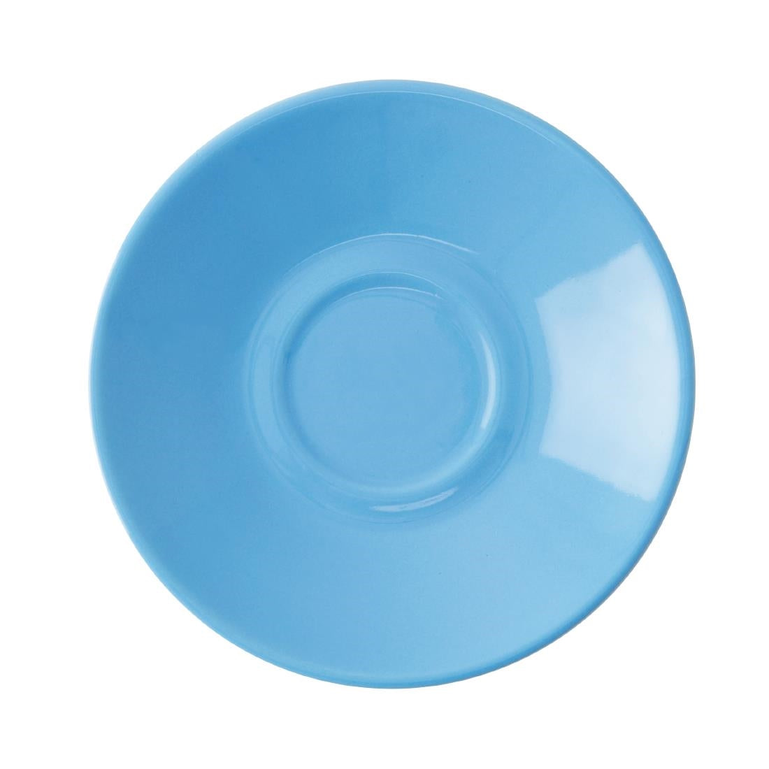 Olympia Cafe Espresso Saucer Blue (Fits HC402) (12 Pack) (117(Ø)mm | 4 2/3". Pack Quantity: 12) • PAS-HC406