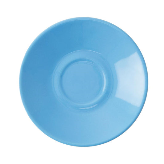 Olympia Cafe Espresso Saucer Blue (Fits HC402) (12 Pack) (117(Ø)mm | 4 2/3". Pack Quantity: 12) • PAS-HC406