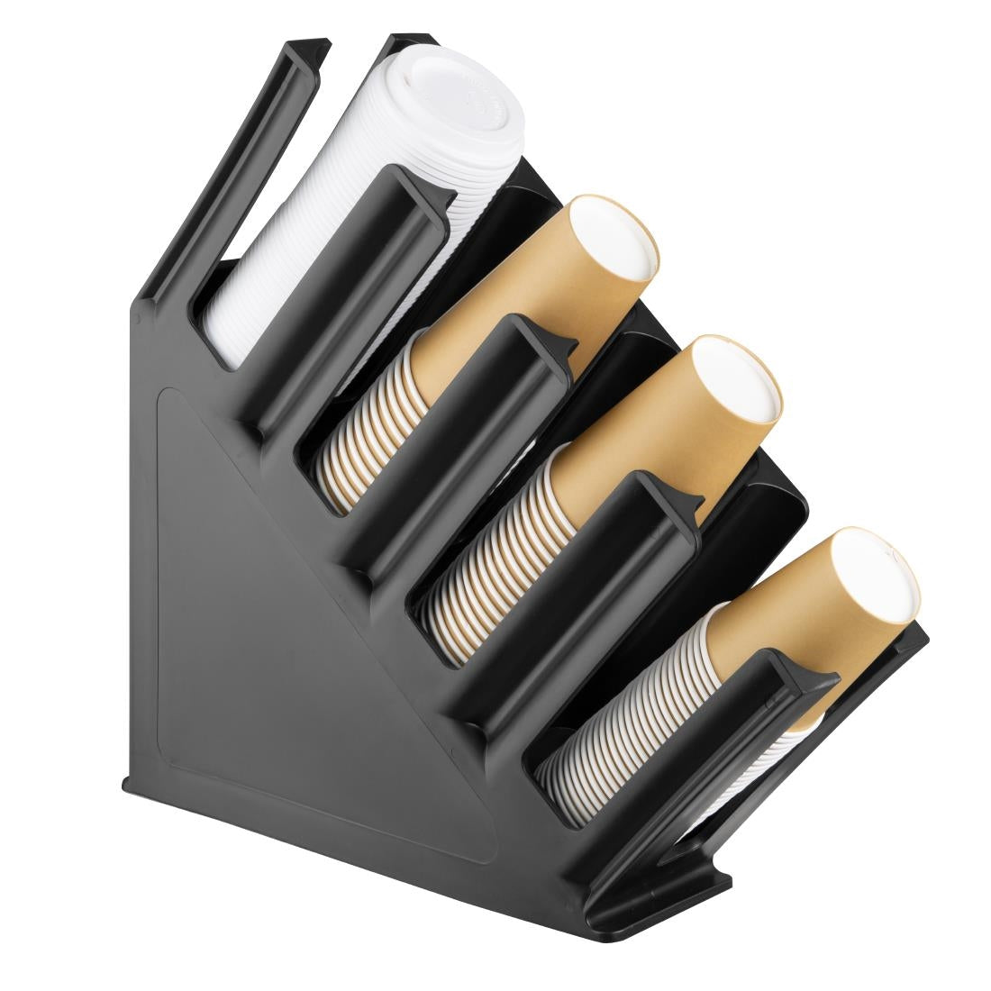 Olympia Kristallon Cup Holder 4-Slots Polypropylene Black (460(L)x378(W)x296(H)mm) • PAS-HC437