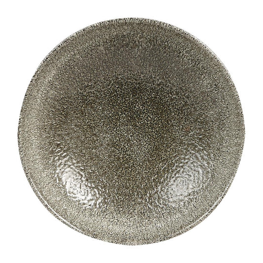 Churchill Studio Prints Raku Round Coupe Plates Quartz Black 165mm (12 Pack) • PAS-HC770