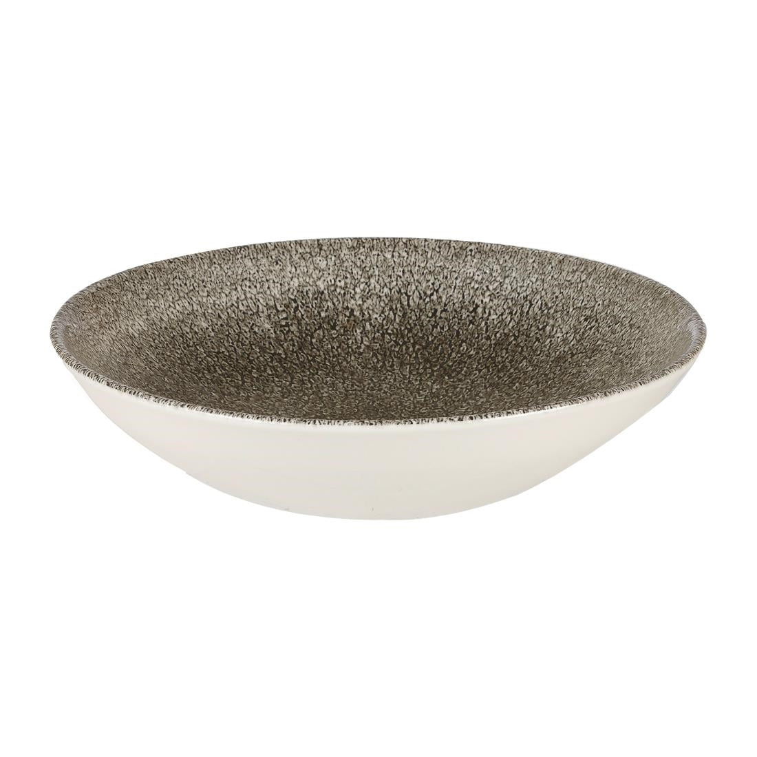 Churchill Studio Prints Raku Round Coupe Bowls Quartz Black 182mm (12 Pack) • PAS-HC772
