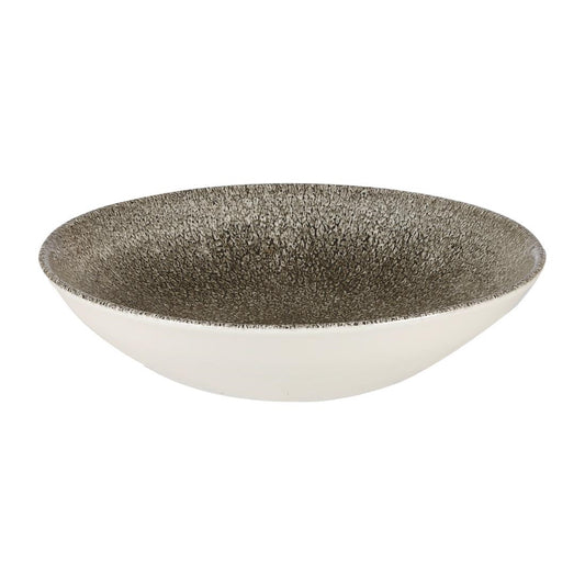 Churchill Studio Prints Raku Round Coupe Bowls Quartz Black 182mm (12 Pack) • PAS-HC772
