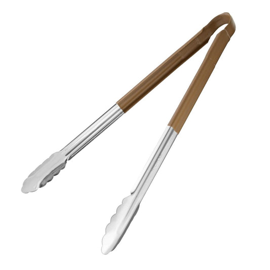 Hygiplas Colour Coded Serving Tong Brown 405mm • PAS-HC850