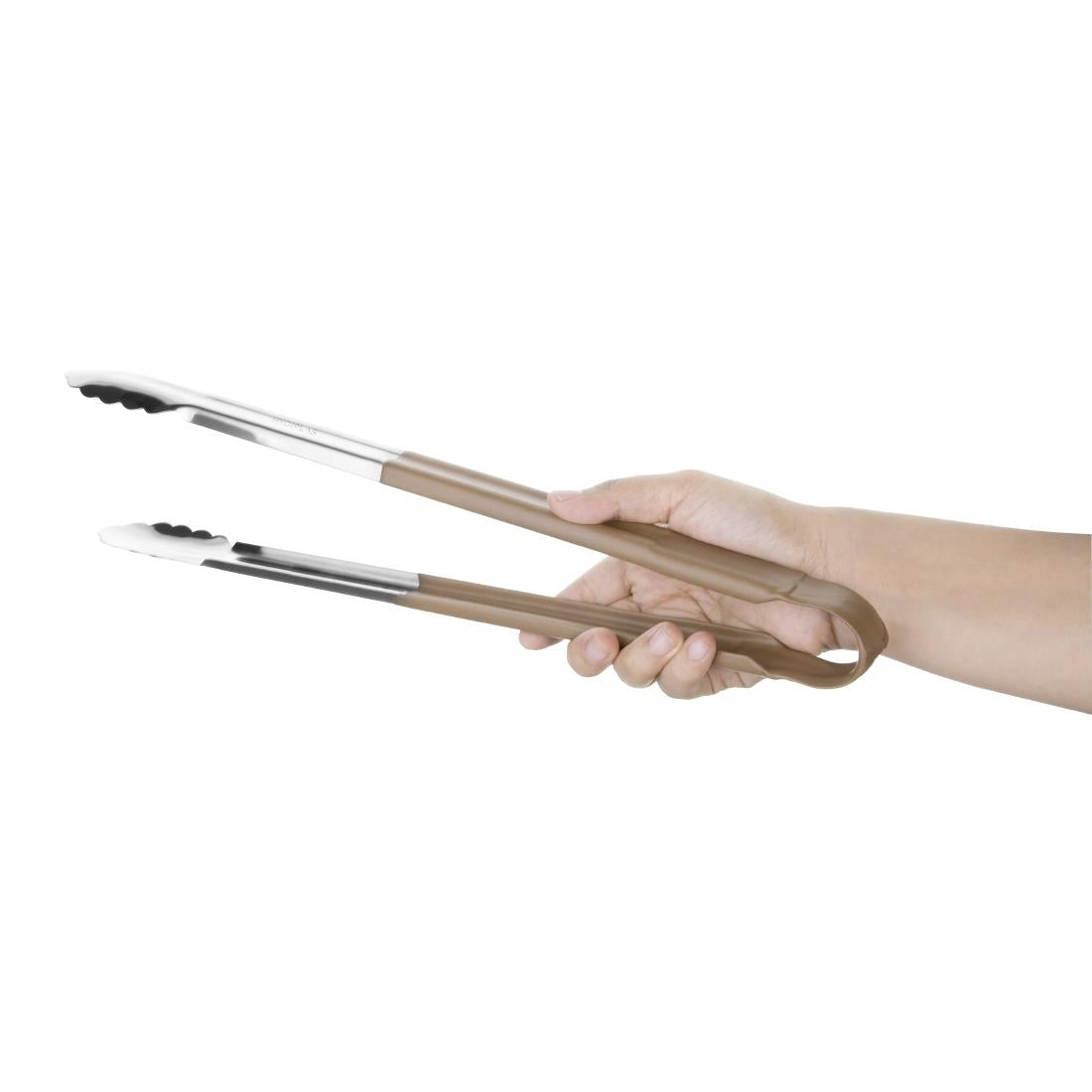 Hygiplas Colour Coded Serving Tong Brown 405mm • PAS-HC850