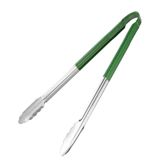 Hygiplas Colour Coded Serving Tong Green 405mm • PAS-HC851