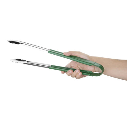 Hygiplas Colour Coded Serving Tong Green 405mm • PAS-HC851