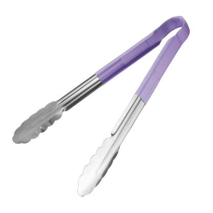 Hygiplas Colour Coded Purple Serving Tongs 300mm • PAS-HC852