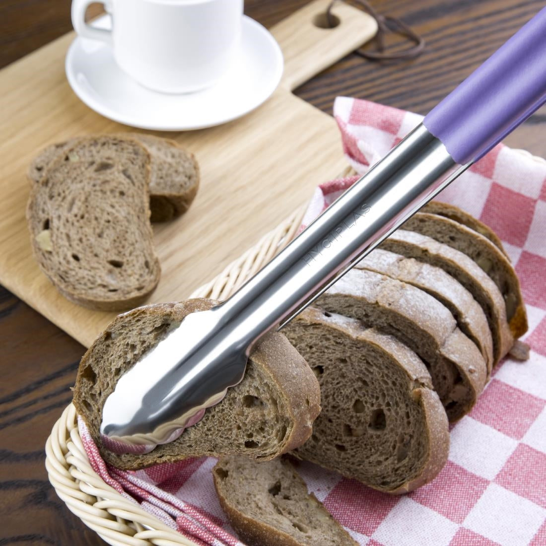 Hygiplas Colour Coded Serving Tong Purple 405mm • PAS-HC853
