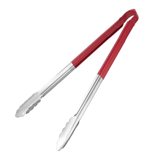 Hygiplas Colour Coded Serving Tong Red 405mm • PAS-HC854