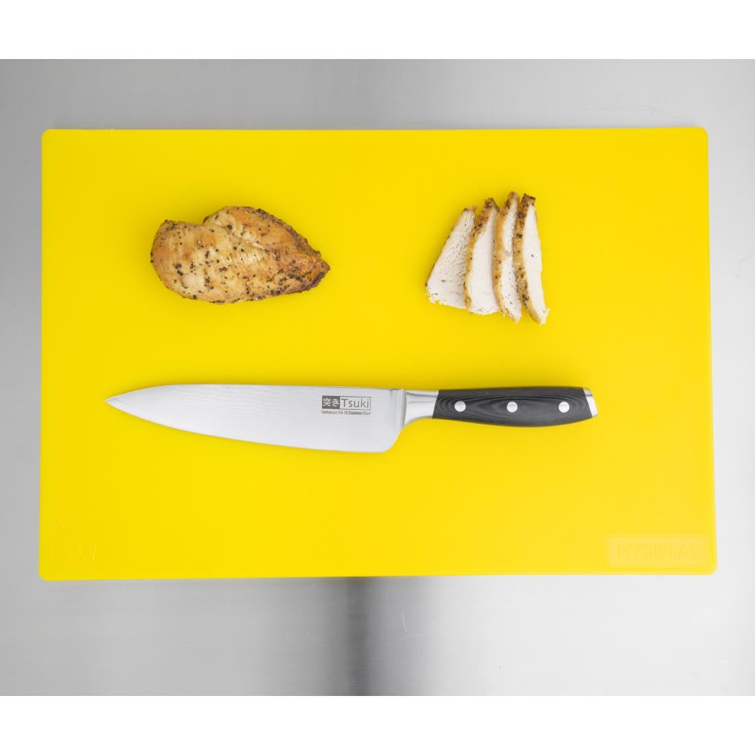Hygiplas Antibacterial Low Density Chopping Board Yellow - 450x300x10mm • PAS-HC861