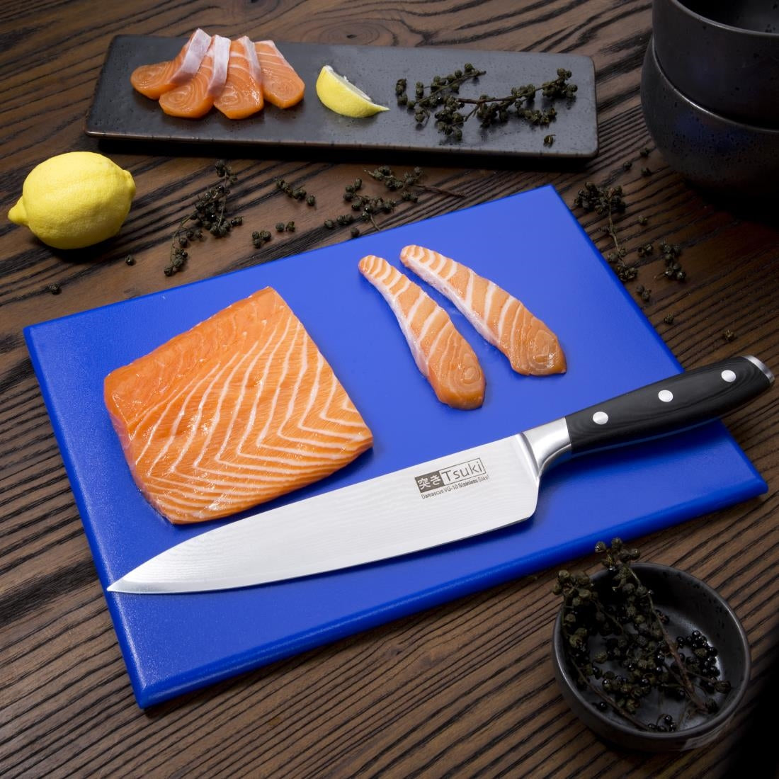 Hygiplas High Density Small Chopping Boards 300x225xx12mm (6 Pack) (12(H) x 300(W) x 255(L)mm / 0.4x11.8x10" | HDPE | Set of 6) • PAS-HC869