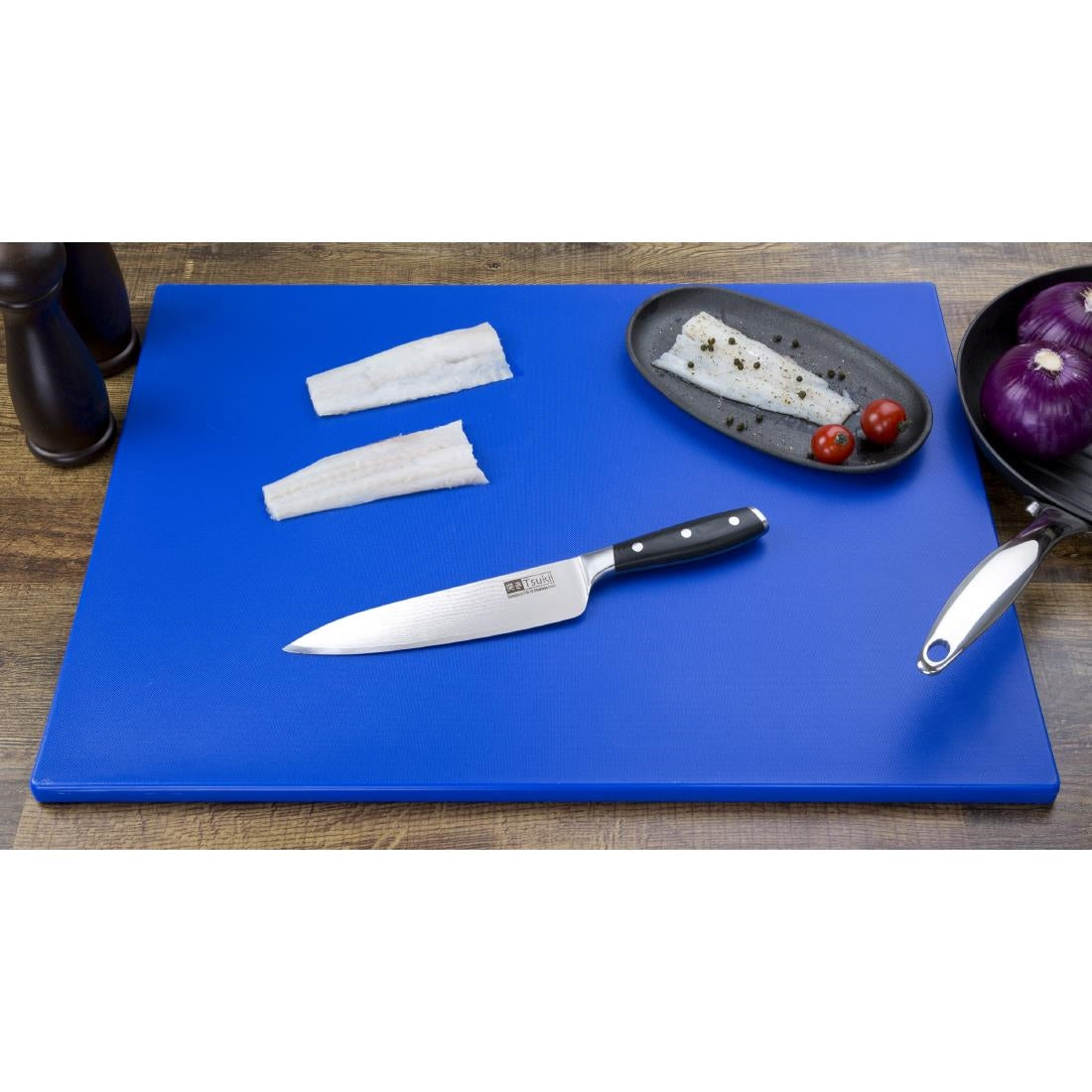 Hygiplas Extra Thick Low Density Chopping Board Blue - 600x450x20mm • PAS-HC872