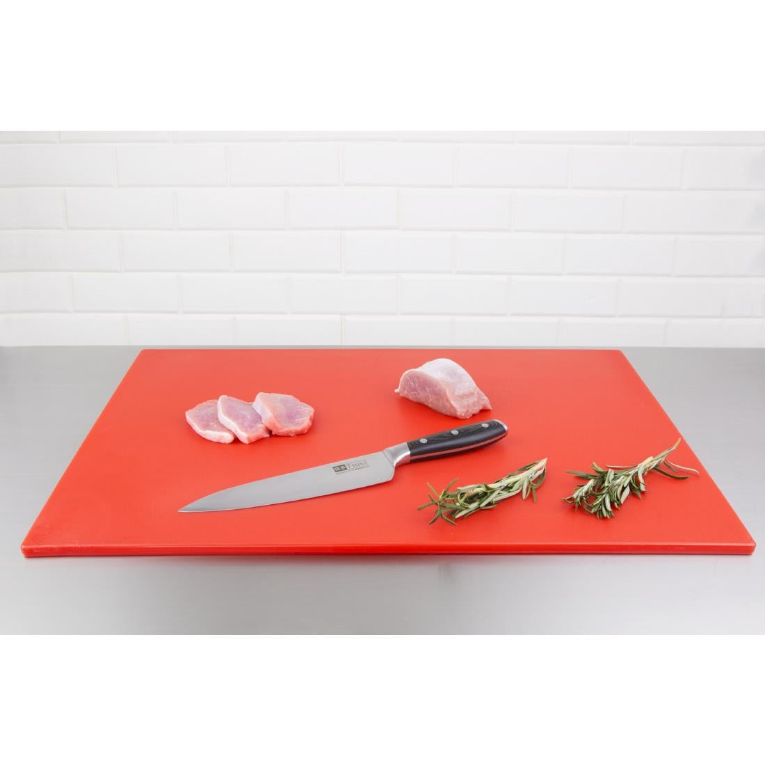 Hygiplas Low Density Chopping Board Red - 600x450x10mm • PAS-HC877