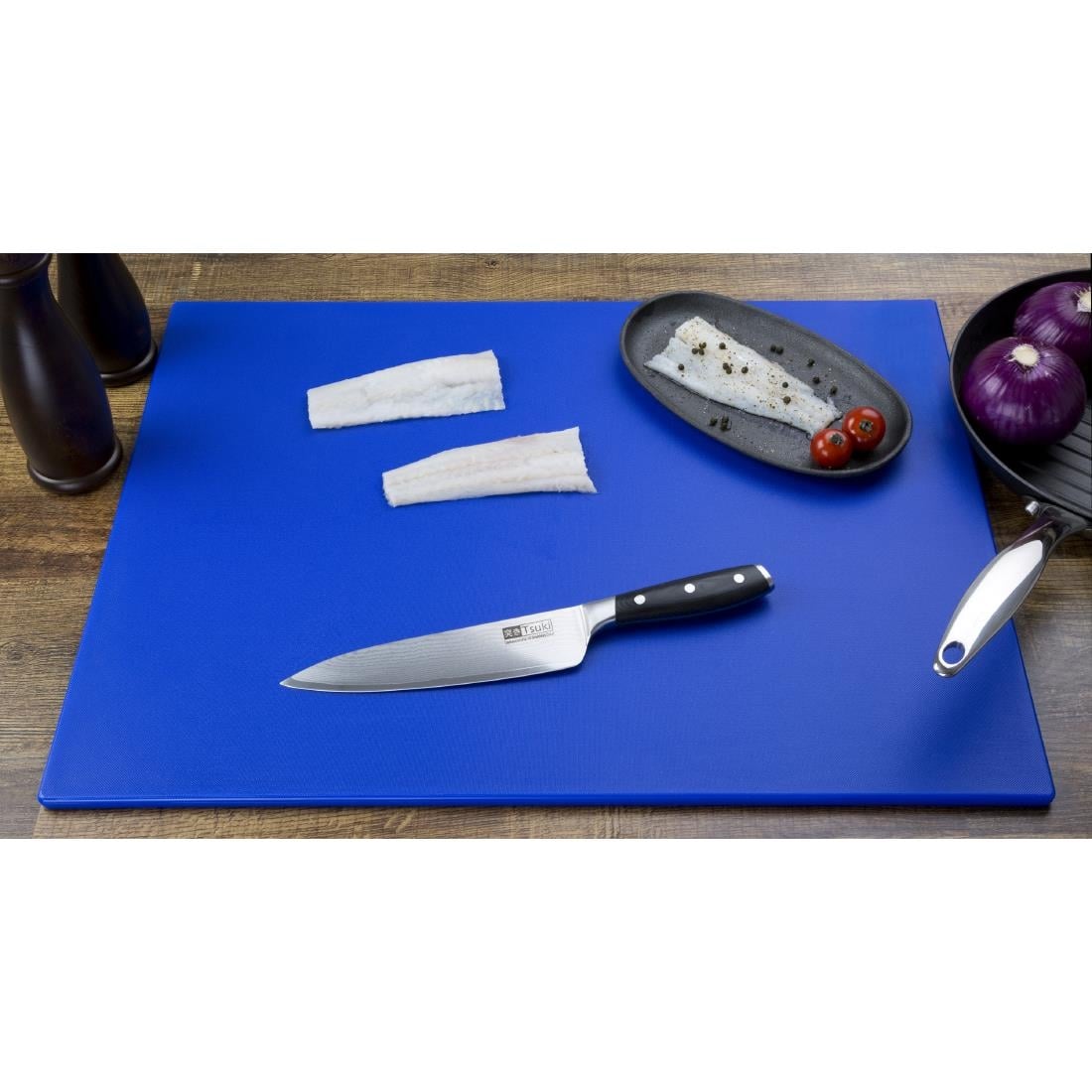 Hygiplas Low Density Chopping Board Set 600x450x10mm (6 Pack) (600x450x10mm | Six boards | 10mm thickness) • PAS-HC879