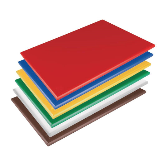 Hygiplas Low Density Set of Chopping Board Set 600x450x20mm (6 Pack) (600x450x20mm | Six boards | 20mm thickness) • PAS-HC880