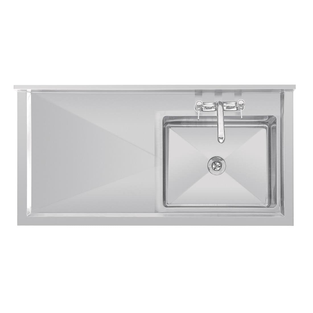 Vogue Single Bowl Sink R/H Drainer - 1200mm 90mm Drain • PAS-HC903