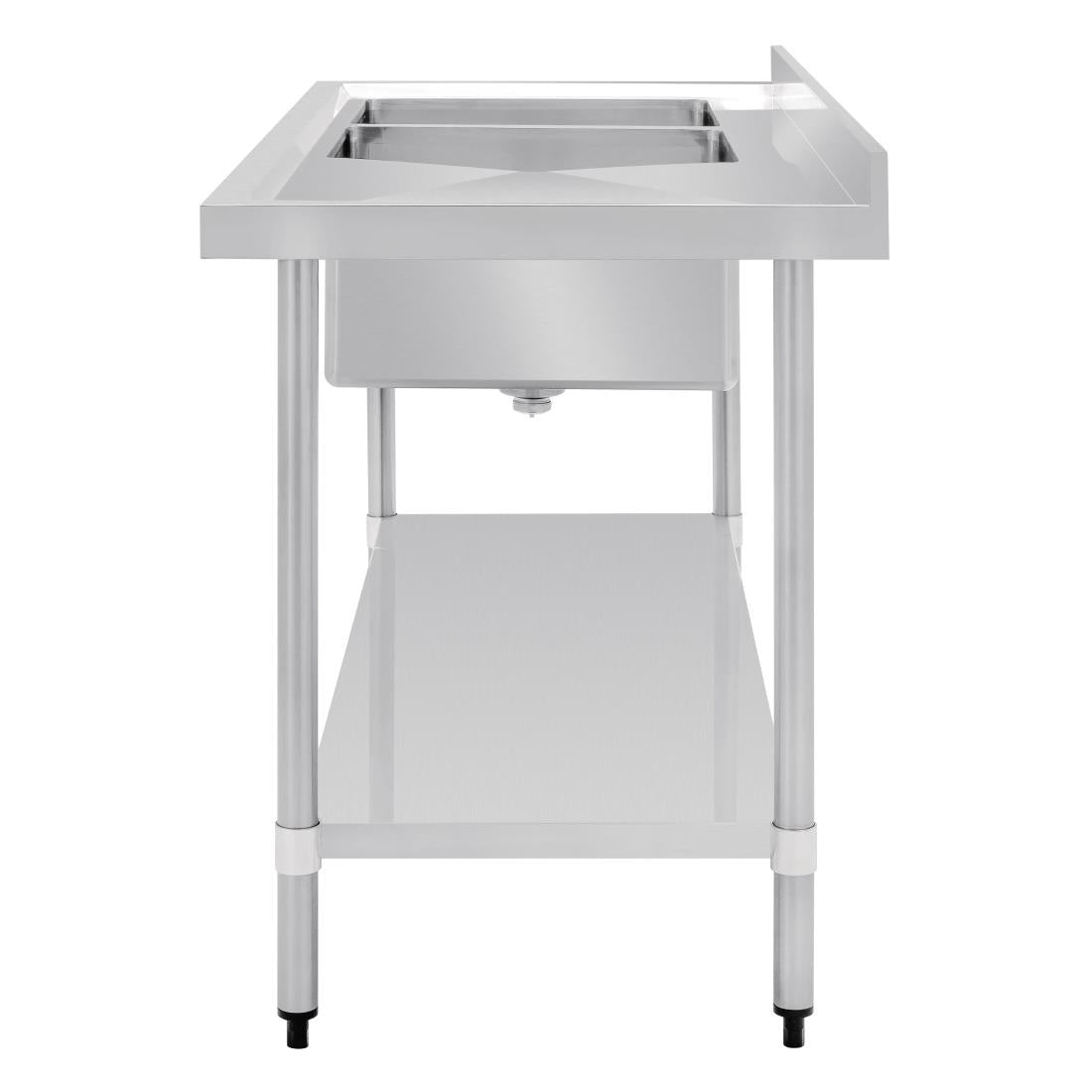 Vogue Double Bowl Sink R/H Drainer - 1500mm 90mm Drain • PAS-HC904