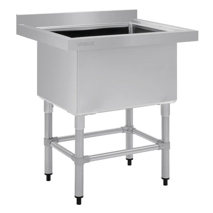 Vogue Stainless Steel Deep Pot Sink - 770(w) x 600x (d)  90mm Drain • PAS-HC910