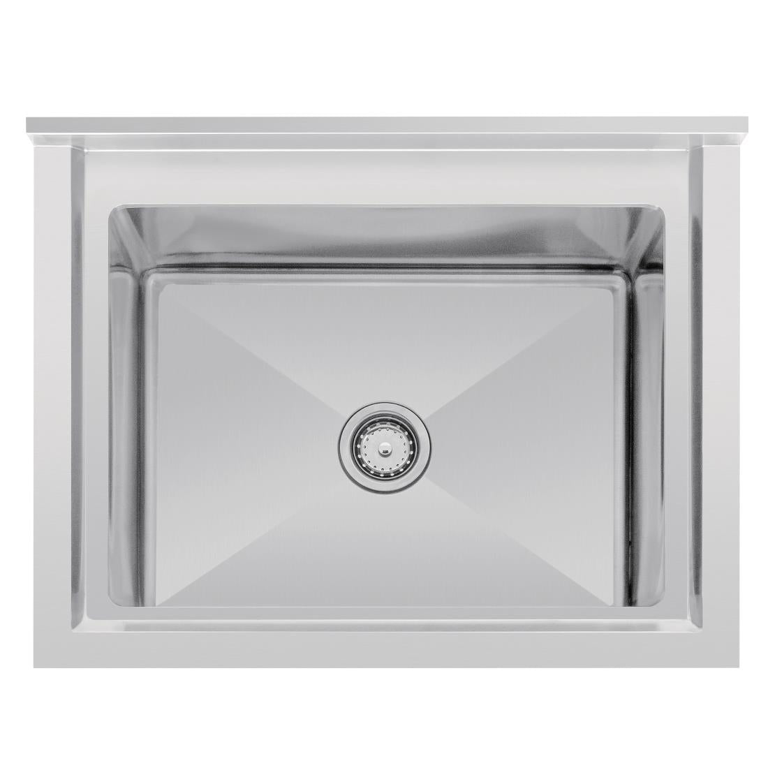 Vogue Stainless Steel Deep Pot Sink - 770(w) x 600x (d)  90mm Drain • PAS-HC910