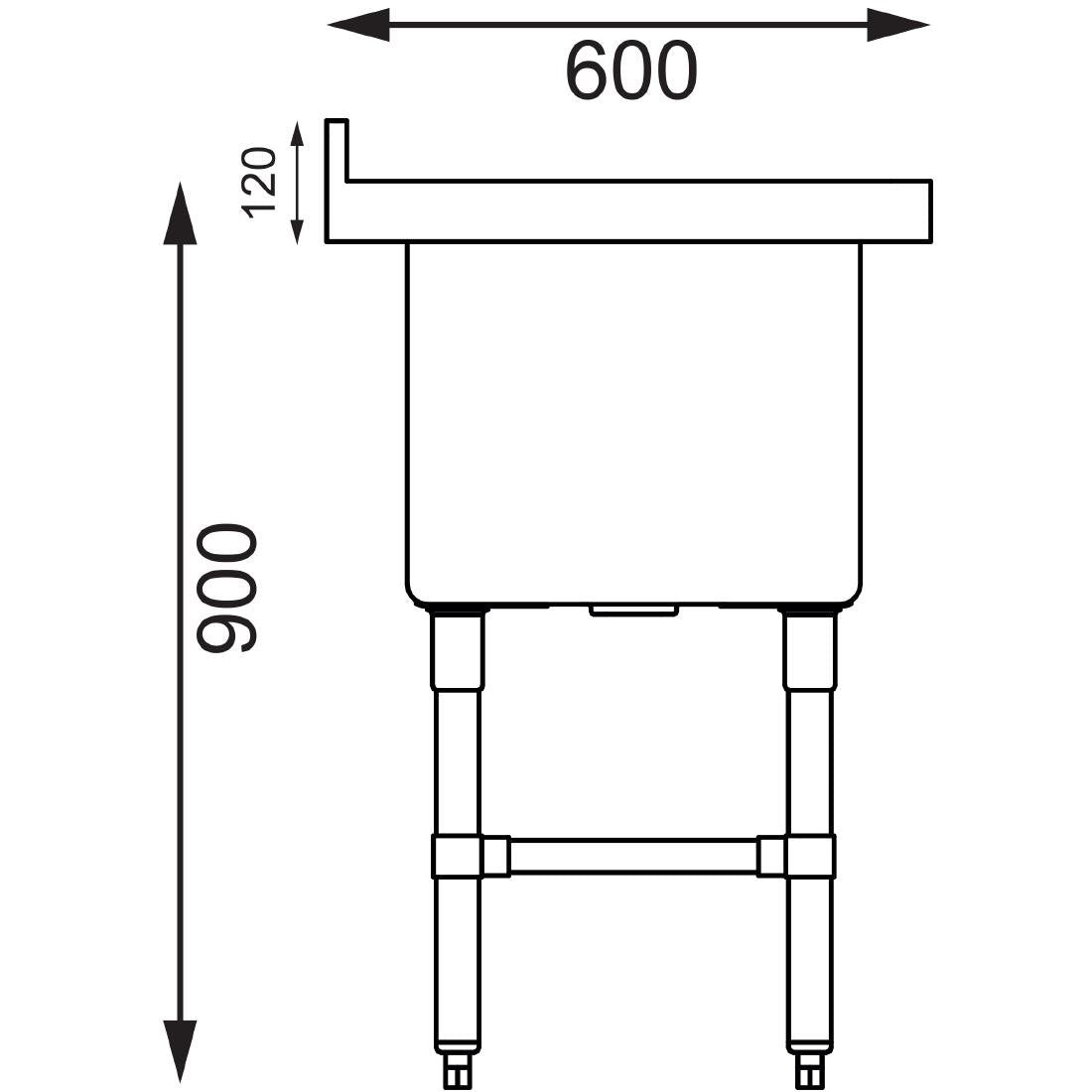 Vogue Double Deep Pot Sink 90mm Drain • PAS-HC911