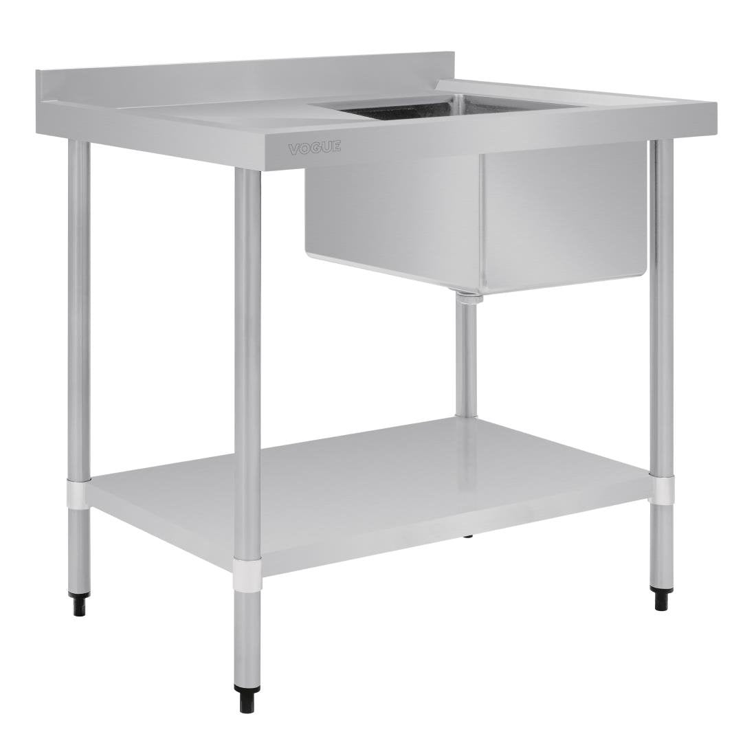 Vogue Single Bowl Sink L/H Drainer - 1000mm x 700mm 90mm Drain • PAS-HC913