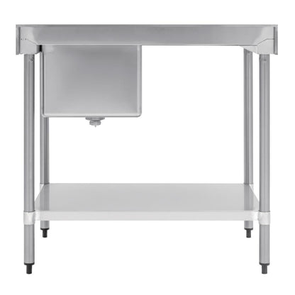 Vogue Single Bowl Sink L/H Drainer - 1000mm x 700mm 90mm Drain • PAS-HC913