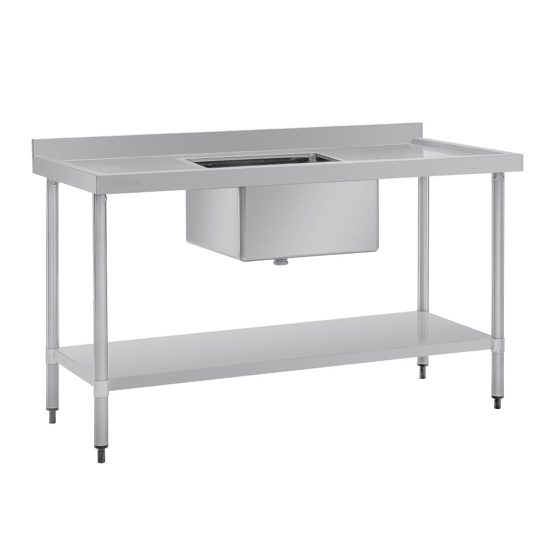 Vogue Single Bowl Sink Double Drainer - 1500mm x 700mm 90mm Drain • PAS-HC918