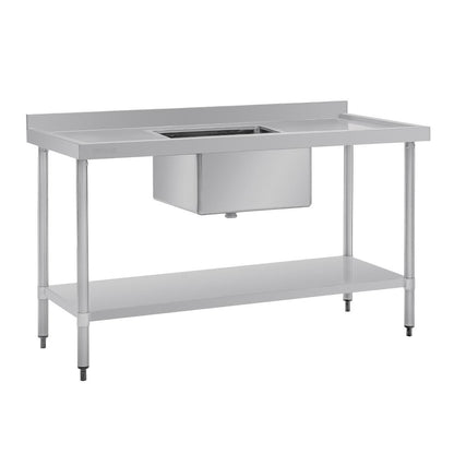 Vogue Single Bowl Sink Double Drainer - 1500mm x 700mm 90mm Drain • PAS-HC918