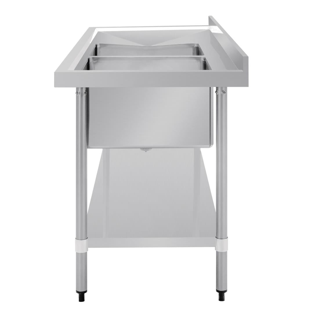 Vogue Double Bowl Sink L/H Drainer - 1800mm x 700mm 90mm Drain • PAS-HC920