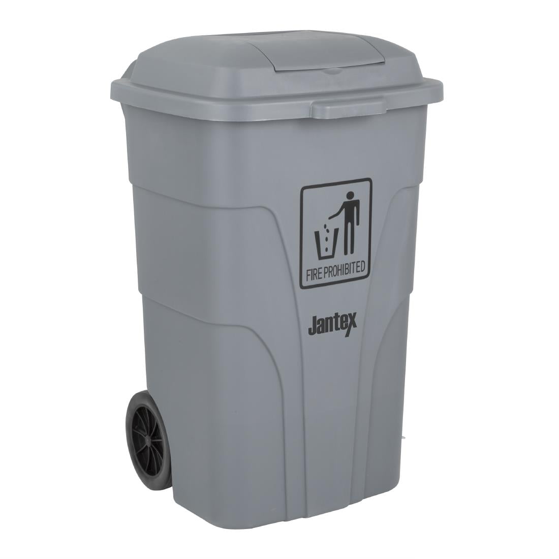 Jantex Wheelie Bin Grey 120Ltr (Capacity: 120Ltr | 887(H)x445(W)mm | Foot Pedal Operation) • PAS-HC923