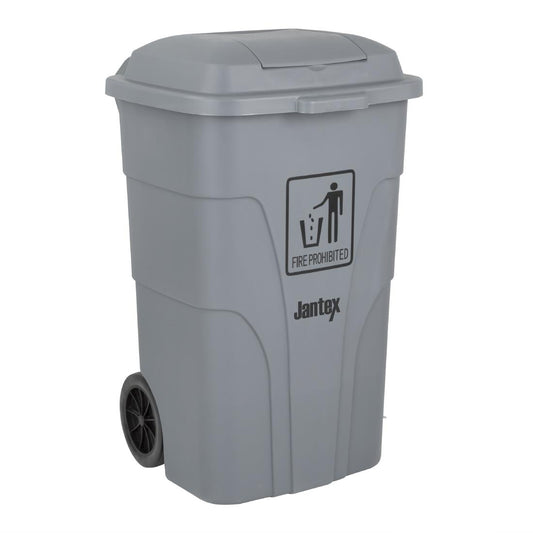 Jantex Wheelie Bin Grey 120Ltr (Capacity: 120Ltr | 887(H)x445(W)mm | Foot Pedal Operation) • PAS-HC923