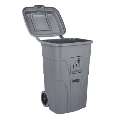 Jantex Wheelie Bin Grey 120Ltr (Capacity: 120Ltr | 887(H)x445(W)mm | Foot Pedal Operation) • PAS-HC923
