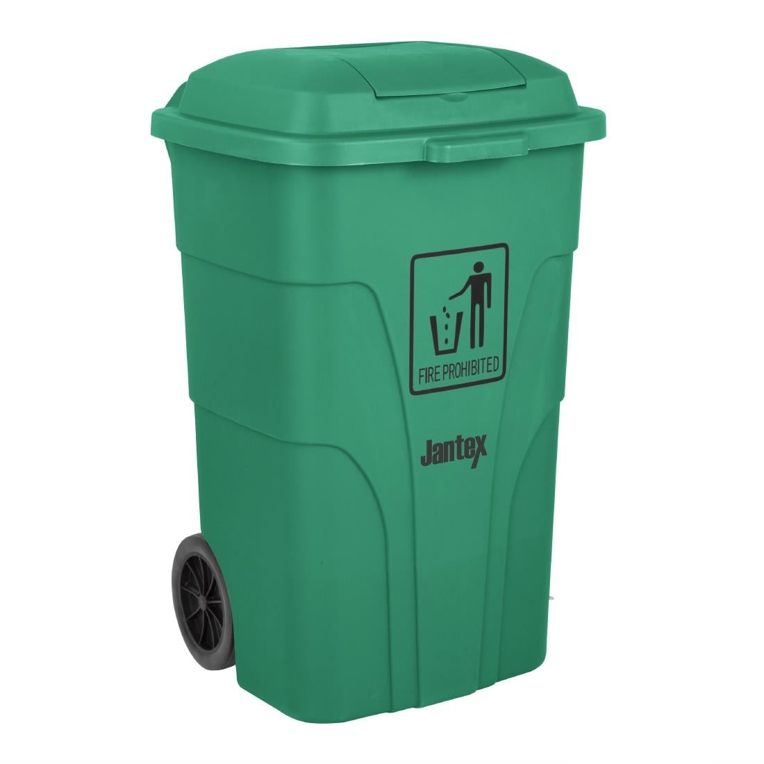 Jantex Wheelie Bin Green 120Ltr (Capacity: 120Ltr | 887(H)x445(W)mm | Foot Pedal Operation) • PAS-HC924