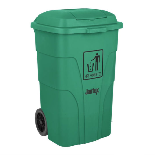 Jantex Wheelie Bin Green 120Ltr (Capacity: 120Ltr | 887(H)x445(W)mm | Foot Pedal Operation) • PAS-HC924
