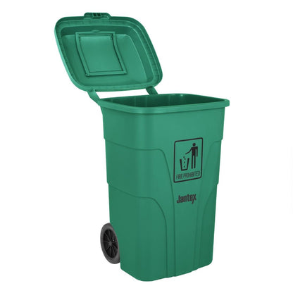 Jantex Wheelie Bin Green 120Ltr (Capacity: 120Ltr | 887(H)x445(W)mm | Foot Pedal Operation) • PAS-HC924