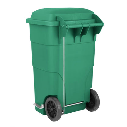 Jantex Wheelie Bin Green 120Ltr (Capacity: 120Ltr | 887(H)x445(W)mm | Foot Pedal Operation) • PAS-HC924